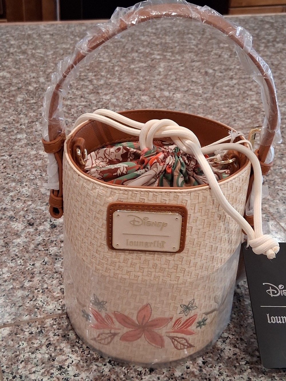 Disney Lonugefly LILO & Stitch Hawaiian style Floral Bucket Bag.New